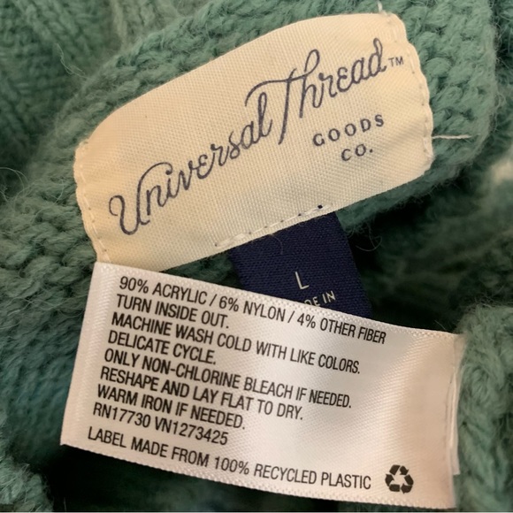 Universal Thread Green Printed Sweater Large - Picture 14 of 14